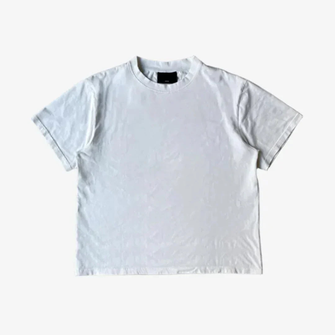 WHITE BOXY TEE