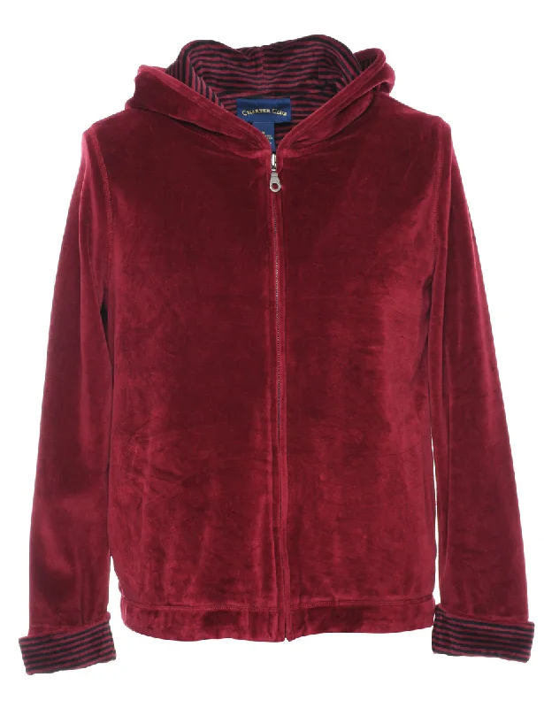 Velvet Hooded Sweatshirt - M Unique unclassified dresses