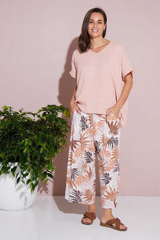 Zinnia Pants - Tan Botanical Summer unclassified dresses
