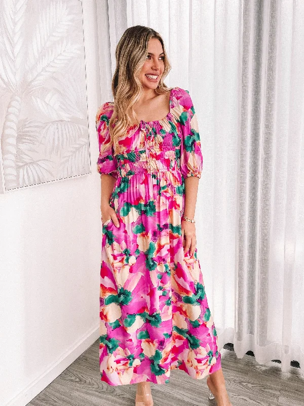 Eranne Dress - Pink Fiesta Wrap unclassified dresses