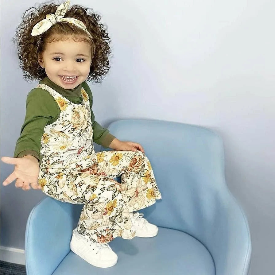 Kid's Retro Flared Jumpsuit | Chamomile Rose Travel unclassified dresses