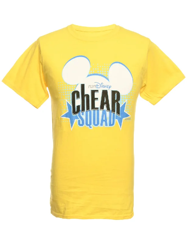 Yellow Hanes Printed T-shirt - S Casual unclassified dresses