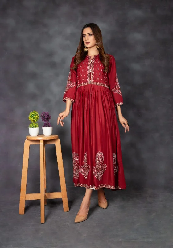 Ready to Wear 2 Pcs Kashmiri Embroidered Dress by Zaiwa 05 Corset unclassified dresses