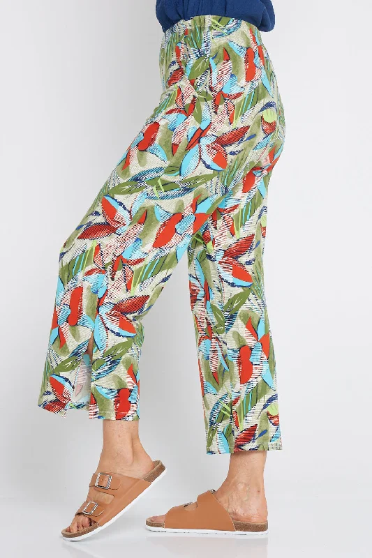 Bek Relaxed Jersey 7/8 Pants - Jungle Engagement unclassified dresses