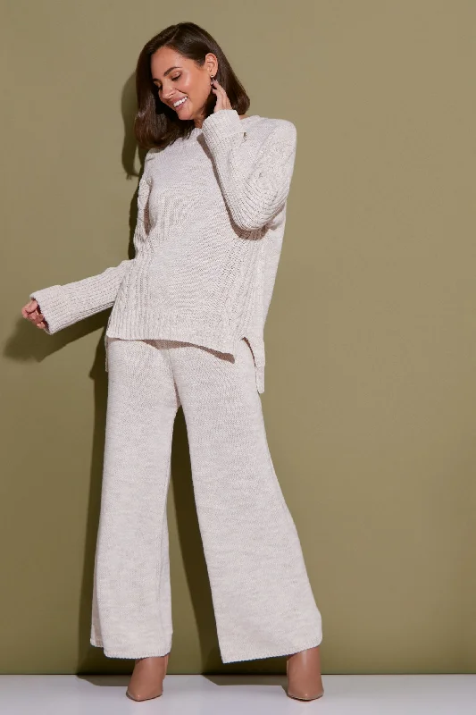 Hathaway Knit Jumper & Pant Set - Cream Women's unclassified dresses