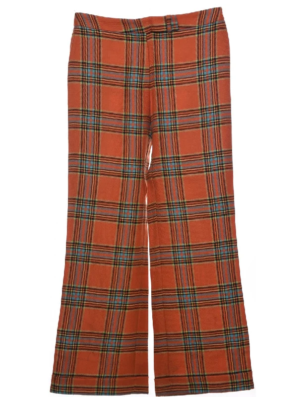 Wool Checked Pattern Trousers - W32 L31 Women's unclassified dresses
