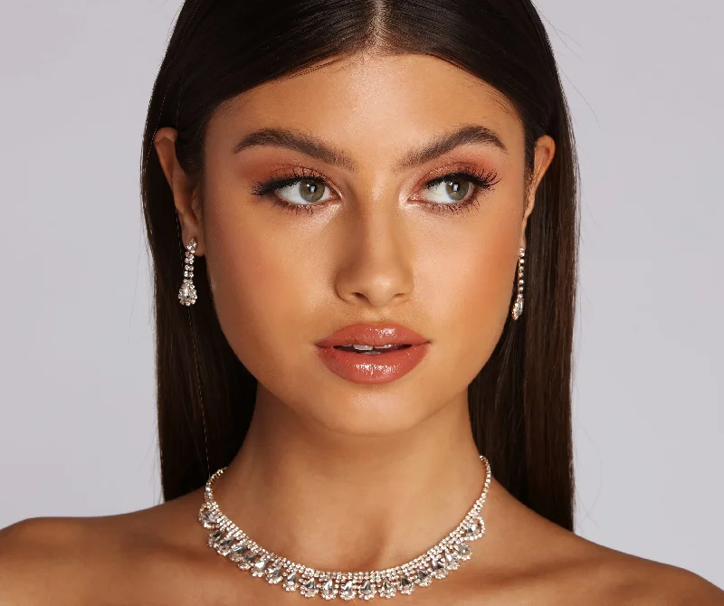 Luxe And Radiant Jewelry Set Soft Satin Bridal